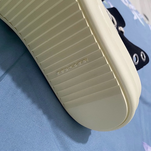 DRKSHOW Rick Owens High-Top Black Canvas Shoes - Picture 7 of 11